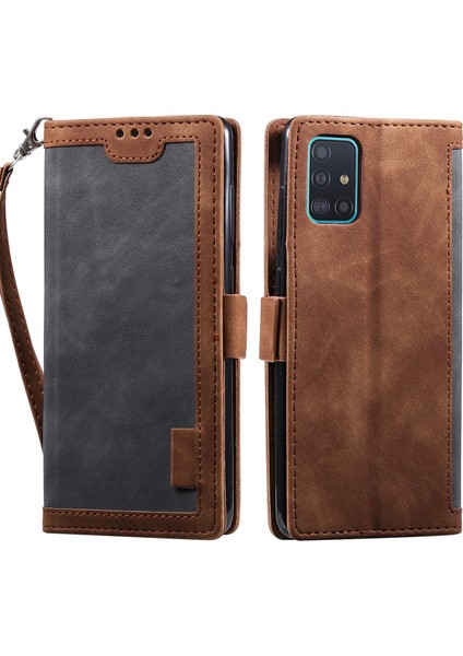 Samsung Galaxy S20 FE/S20 Fan EDITION/S20 Fe 5G/S20 Fan Edition 5G/S20 LITE/S20 Fe 2022 Vintage Ekleme Stili Stand Deri Kapak Kılıfı (Yurt Dışından)