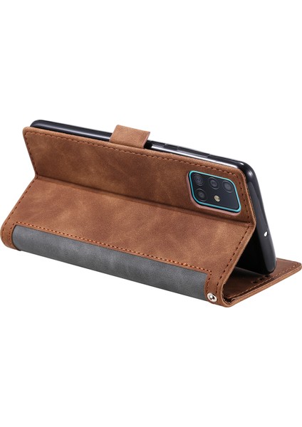 Samsung Galaxy S20 FE/S20 Fan EDITION/S20 Fe 5G/S20 Fan Edition 5G/S20 LITE/S20 Fe 2022 Vintage Ekleme Stili Stand Deri Kapak Kılıfı (Yurt Dışından)