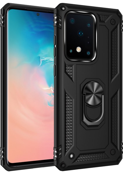 Hibrid Pc Tpu Kickstand Shell Armor Telefon Muhafazası Samsung Galaxy S20 Ultra (Yurt Dışından)