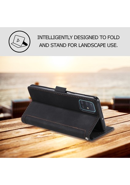 Samsung Galaxy S20 FE/S20 Fan EDITION/S20 Fe 5G/S20 Fan Edition 5G/S20 LITE/S20 Fe 2022 Vintage Ekleme Stili Stand Deri Kapak Kılıfı (Yurt Dışından)