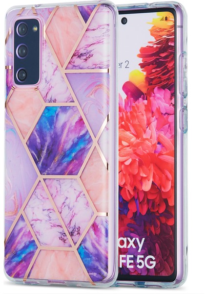 Iml Imd Mermer Deseni 2.0mm Tpu Telefon Kapağı Kılıfı Samsung Galaxy S20 Fe 4g/fe 5G/S20 LITE/S20 Fe 2022 (Yurt Dışından)