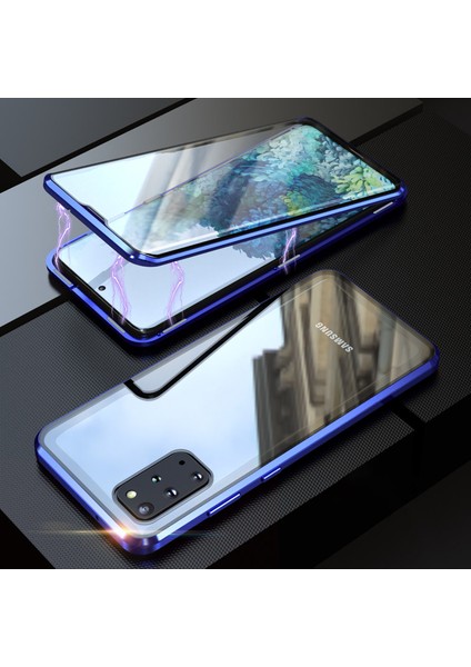 Manyetik Kurulum Metal Çerçeve + Temperli Cam Tam Kaplama Hibrit Kılıf [samsung Galaxy S20 Için Destek Parmak Izi Kilidi] (Yurt Dışından)