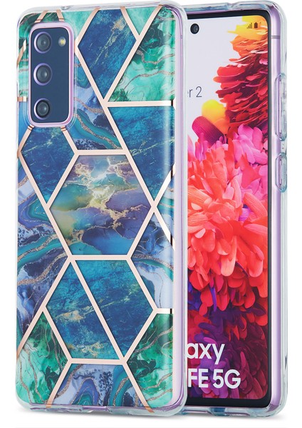 Iml Imd Mermer Deseni 2.0mm Tpu Telefon Kapağı Kılıfı Samsung Galaxy S20 Fe 4g/fe 5G/S20 LITE/S20 Fe 2022 (Yurt Dışından)