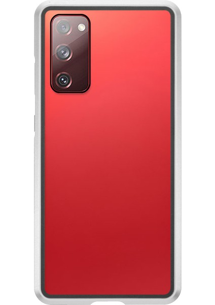 Samsung Galaxy S20 Fe 4G/5G/S20 LITE/S20 Fe 2022 Çift Taraflı Temperli Cam + Manyetik Metal Çerçeve Telefon Kılıfı (Kabarcık Çanta Paketi) (Yurt Dışından)