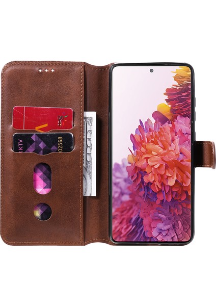 Cüzdan + Stand Classic Style Flip Deri Telefon Kılıfı Samsung Galaxy S20 Fe 4G/5G/2022/S20 Lite (Yurt Dışından)