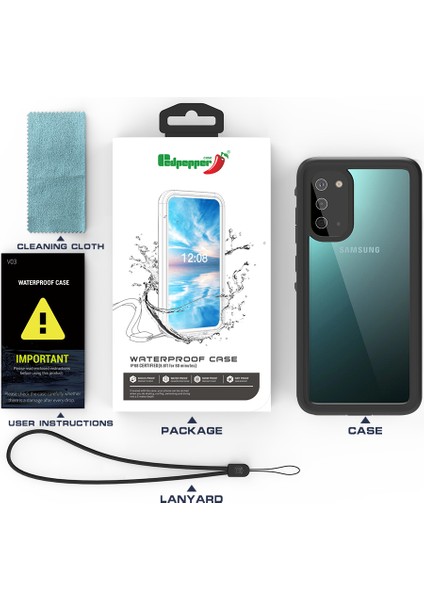 Redpepper Dayanıklı Cep Telefon Kılıfı IP68 Su Geçirmez Telefon Kapağı [destek Parmak Izi Kilidi] [samsung Galaxy S20 4G/S20 5g Için Geri Dönüş] (Yurt Dışından) modelleri