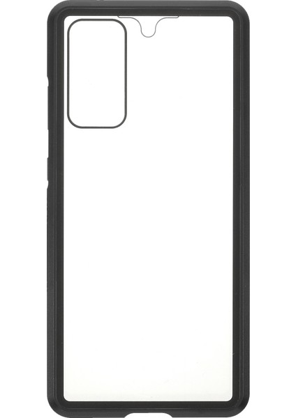Samsung Galaxy S20 Fe 4G/5G/S20 LITE/S20 Fe 2022 Çift Taraflı Temperli Cam + Manyetik Metal Çerçeve Telefon Kılıfı (Kabarcık Çanta Paketi) (Yurt Dışından)