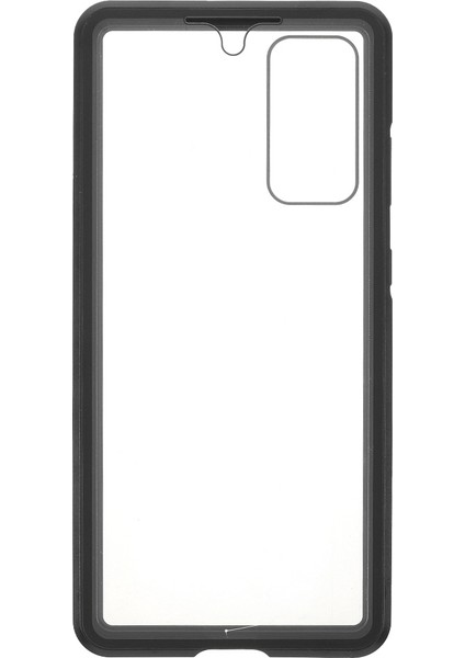 Samsung Galaxy S20 Fe 4G/5G/S20 LITE/S20 Fe 2022 Çift Taraflı Temperli Cam + Manyetik Metal Çerçeve Telefon Kılıfı (Kabarcık Çanta Paketi) (Yurt Dışından)