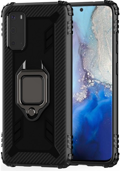 Samsung Galaxy S20 Plus Için Finger Ring Kickstand Case ile Şok Geçirmez Tpu Kapağı (Yurt Dışından)