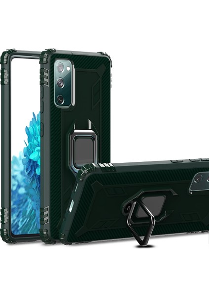 Samsung Galaxy S20 Fe 4G/5G/S20 LITE/S20 Fe 2022 Parmak Yüzük Kickstand Telefon Kılıfı Tpu Protector Shell (Yurt Dışından)