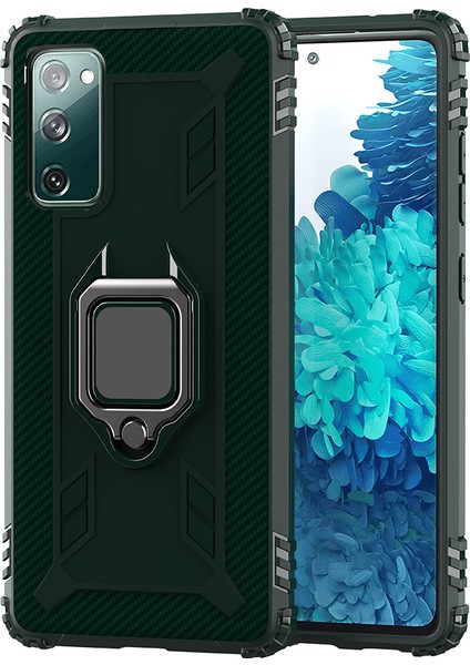 Samsung Galaxy S20 Fe 4G/5G/S20 LITE/S20 Fe 2022 Parmak Yüzük Kickstand Telefon Kılıfı Tpu Protector Shell (Yurt Dışından)
