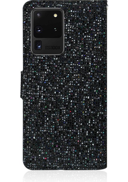 Samsung Galaxy S20 Ultra Için Işıltılı Toz Ekleme Cüzdan Standı Deri Kabuk (Yurt Dışından) indirimleri