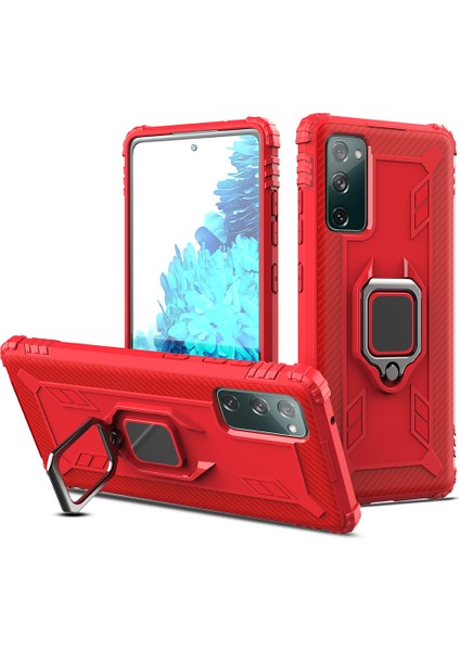 Samsung Galaxy S20 Fe 4G/5G/S20 LITE/S20 Fe 2022 Parmak Yüzük Kickstand Telefon Kılıfı Tpu Protector Shell (Yurt Dışından)