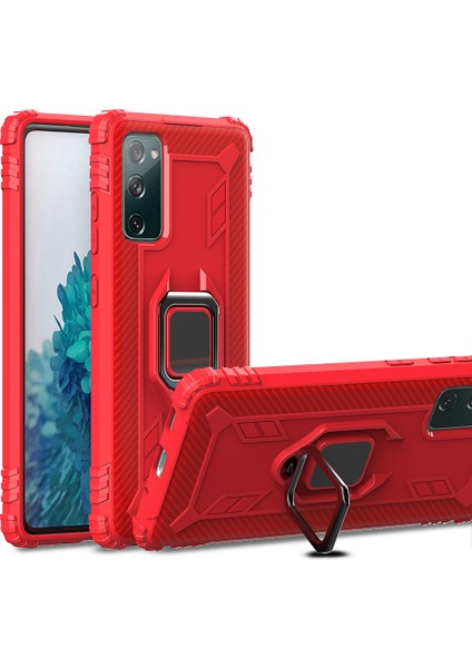 Samsung Galaxy S20 Fe 4G/5G/S20 LITE/S20 Fe 2022 Parmak Yüzük Kickstand Telefon Kılıfı Tpu Protector Shell (Yurt Dışından)