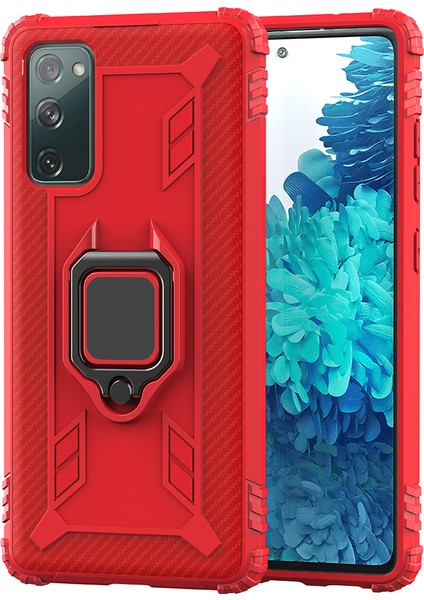 Samsung Galaxy S20 Fe 4G/5G/S20 LITE/S20 Fe 2022 Parmak Yüzük Kickstand Telefon Kılıfı Tpu Protector Shell (Yurt Dışından)