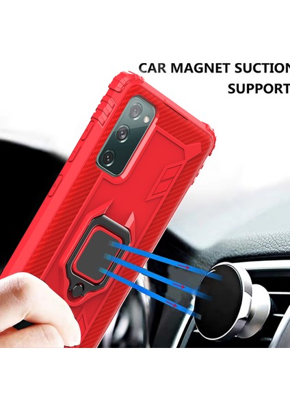 Samsung Galaxy S20 Fe 4G/5G/S20 LITE/S20 Fe 2022 Parmak Yüzük Kickstand Telefon Kılıfı Tpu Protector Shell (Yurt Dışından)