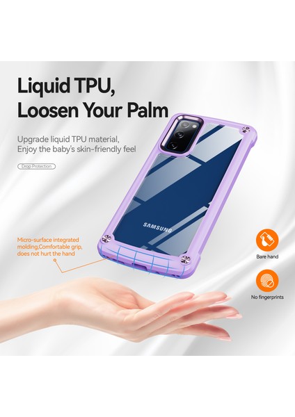 Samsung Galaxy S20 Fe 2022/S20 Fe 4G/5G/S20 Lite, Tam Vücut Koruma Pc+Tpu Hibrit Telefon Kılıfı Kılıfı (Yurt Dışından)
