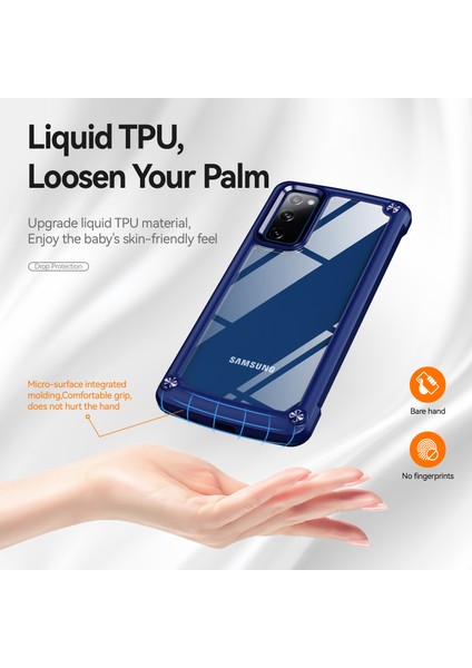 Samsung Galaxy S20 Fe 2022/S20 Fe 4G/5G/S20 Lite, Tam Vücut Koruma Pc+Tpu Hibrit Telefon Kılıfı Kılıfı (Yurt Dışından)