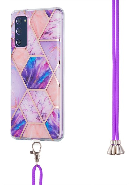 Imd Elektrokaplatma Mermer Desen Telefon Kabuğu Ekleme Tpu Koruyucu Kapak Samsung Galaxy S20 FE/S20 Fan EDITION/S20 Fe 5G/S20 Fan Edition 5G/S20 LITE/S20 Fe 2022 (Yurt Dışından)