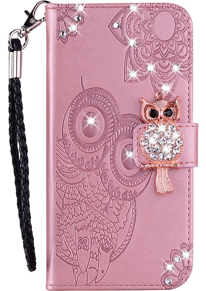 Samsung Galaxy S20 FE/S20 Fan EDITION/S20 Fe 5G/S20 Fan Edition 5G/S20 LITE/S20 Fe 2022 Rhinestone Dekorasyon Baskı Deri Kabuk Cüzdan Stand Telefon Kapağı (Yurt Dışından)