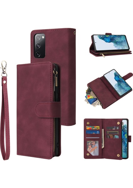 Samsung Galaxy S20 FE/S20 Fan EDITION/S20 Fe 5G/S20 Fan Edition 5G/S20 LITE/S20 Fe 2022 Cep Telefon Kapağı Çoklu Kart Yuvaları Pu Deri Cüzdan Telefon Kaplama Kılıfı (Yurt Dışından)