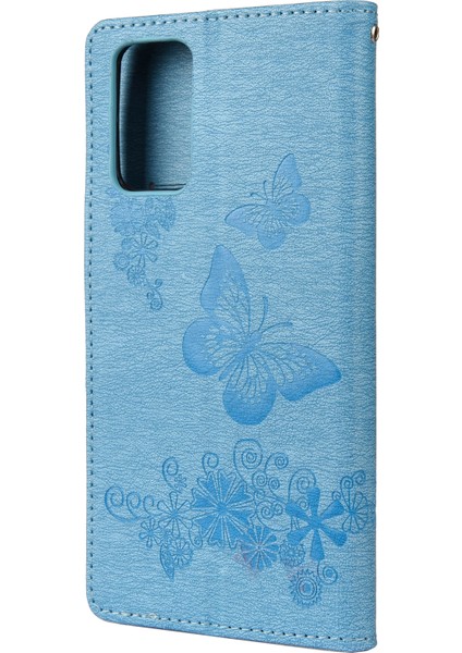 Baskı Kelebekleri Çiçek Cüzdan Stand Deri Kılıf Samsung Galaxy S20 Fe 4g/fe 5G/S20 LITE/S20 Fe 2022 (Yurt Dışından)
