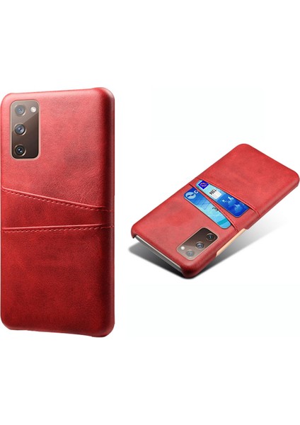 Samsung Galaxy S20 For Ksq Fe 4g/fe 5G/S20 LITE/S20 Fe 2022 Pu Deri + Kart Tutucu Yuvalı Plastik Kabuk (Yurt Dışından)