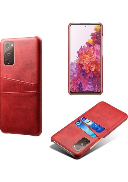 Samsung Galaxy S20 For Ksq Fe 4g/fe 5G/S20 LITE/S20 Fe 2022 Pu Deri + Kart Tutucu Yuvalı Plastik Kabuk (Yurt Dışından)