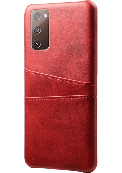 Samsung Galaxy S20 For Ksq Fe 4g/fe 5G/S20 LITE/S20 Fe 2022 Pu Deri + Kart Tutucu Yuvalı Plastik Kabuk (Yurt Dışından)