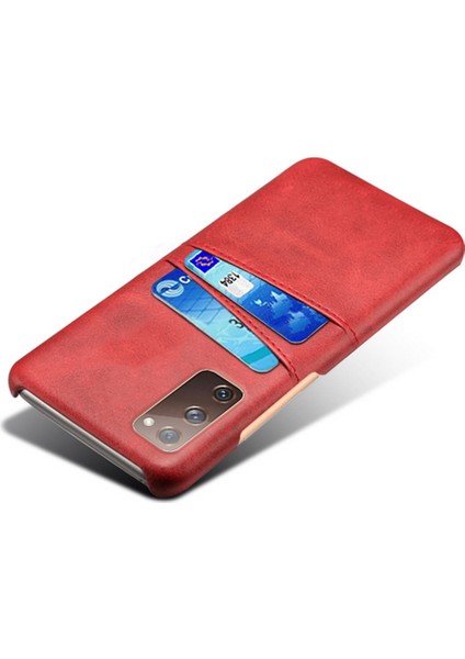 Samsung Galaxy S20 For Ksq Fe 4g/fe 5G/S20 LITE/S20 Fe 2022 Pu Deri + Kart Tutucu Yuvalı Plastik Kabuk (Yurt Dışından)