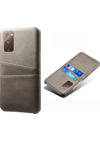 Samsung Galaxy S20 For Ksq Fe 4g/fe 5G/S20 LITE/S20 Fe 2022 Pu Deri + Kart Tutucu Yuvalı Plastik Kabuk (Yurt Dışından)