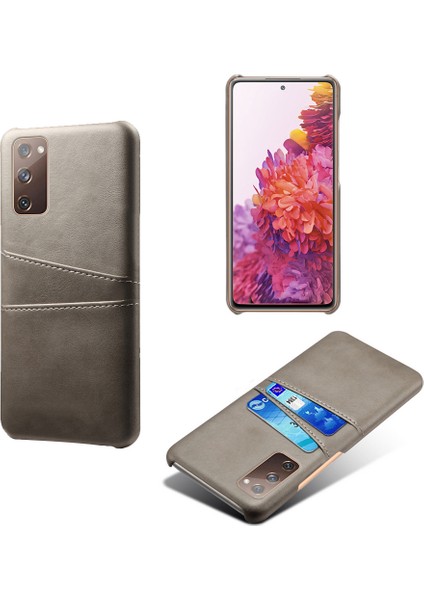Samsung Galaxy S20 For Ksq Fe 4g/fe 5G/S20 LITE/S20 Fe 2022 Pu Deri + Kart Tutucu Yuvalı Plastik Kabuk (Yurt Dışından)