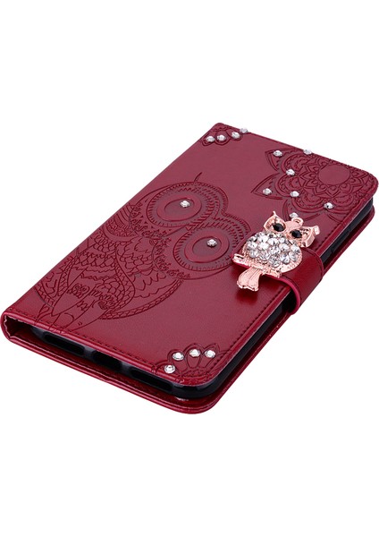 Samsung Galaxy S20 FE/S20 Fan EDITION/S20 Fe 5G/S20 Fan Edition 5G/S20 LITE/S20 Fe 2022 Rhinestone Dekorasyon Baskı Deri Kabuk Cüzdan Stand Telefon Kapağı (Yurt Dışından)