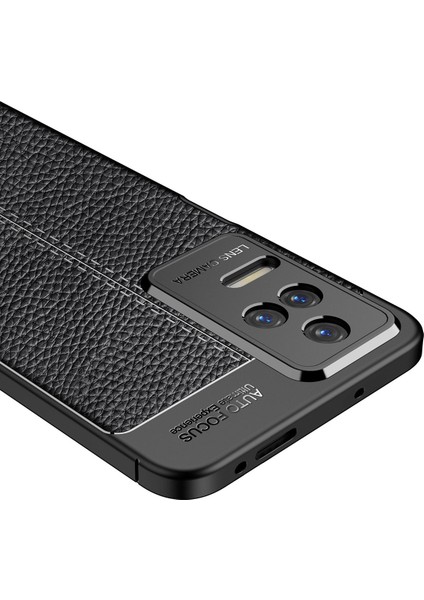 Xiaomi Poco F4 Kılıf Rugan Armor Deri Görünümlü Yüksek Kalite Silikon Niss Siyah fırsatları