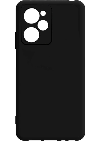 Case 4U Xiaomi Poco X5 Pro Kılıf Kamera Korumalı Mat Renkli Yumuşak Kalın Sağlam Silikon Kılıf Biye Siyah