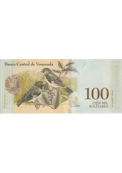 Venezuela 2017YILI 100 Bolivares Çil(Unc) Koleksiyon Para fiyatları