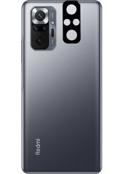 Heptek İletişim Xiaomi Redmi Note 10 Pro Kamera Lens Koruyucu Siyah Çerçeveli Kavisli Korunaklı (3d-Glass)