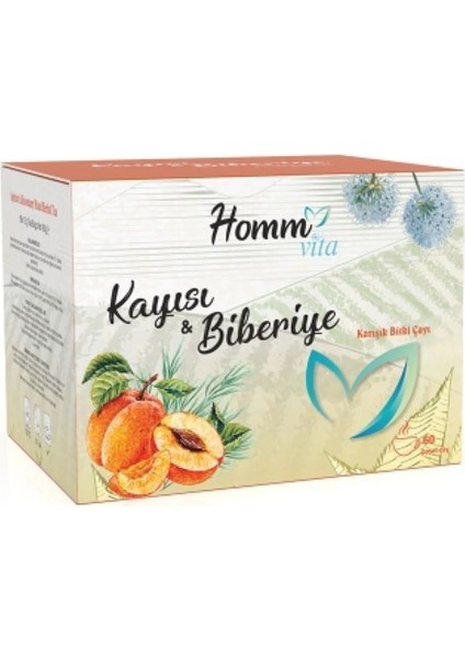 Homm Vita Kayısı & Biberiye Karışık Bitki Çayı 60 Poşet