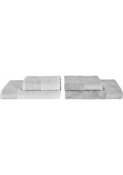 Edna 4 Parça Hamam Seti Blush Gri