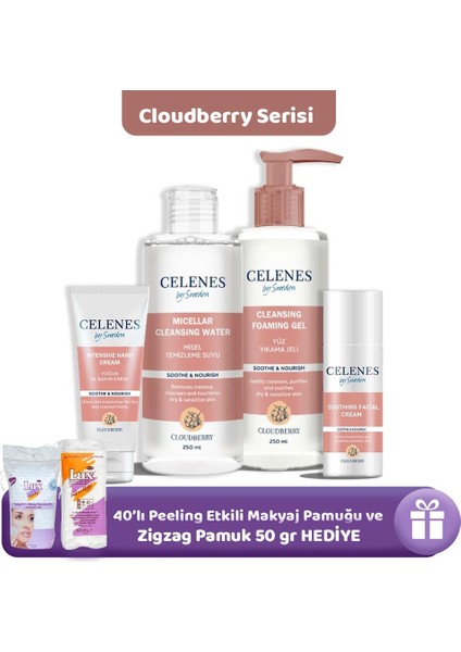 Celenes By Sweden Cloudberry Serisi, 2 Çeşit Pamuk Hediye