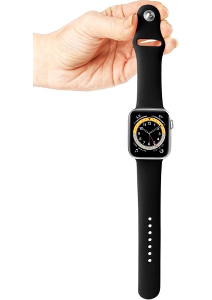 42-49MM Yeni Nesil Apple Uyumlu Akıllı Saat Kordonu Silikon Siyah
