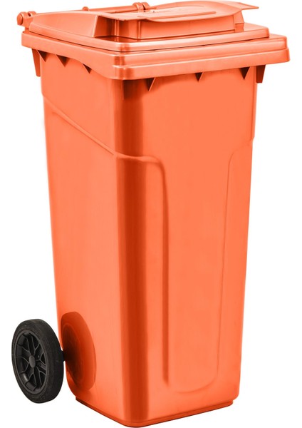 120 Lt. Tekerlekli Endüstriyel Çöp Konteyneri (Turuncu)