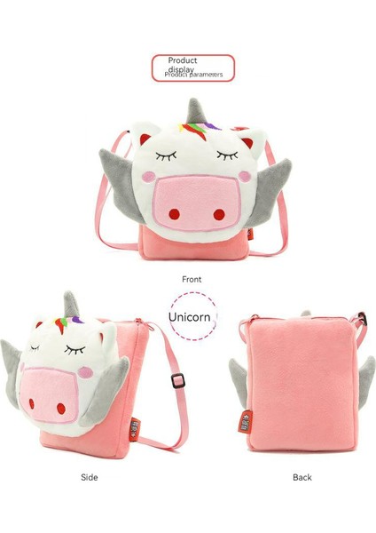 Unicorn Çocuk Messenger Çanta Sevimli Karikatür Omuz Çantası (Yurt Dışından)