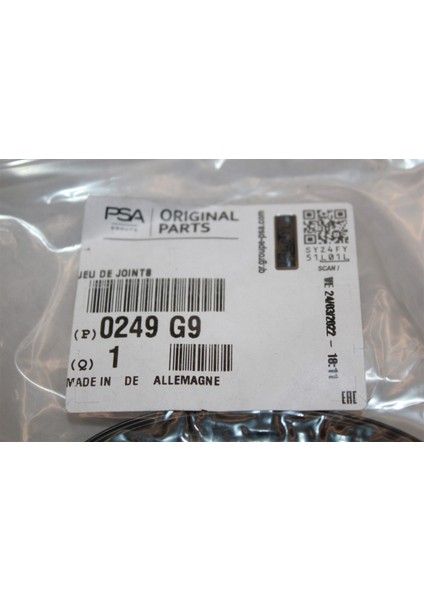 Orijinal 0249G9 Bmw 11127582400 Külbütör Kapak Conta Seti / Üst Subap Contası BMW 1 BMW 3 Citroen DS3 DS4 DS5 C4 C5 AIRCROSS DS7 modelleri