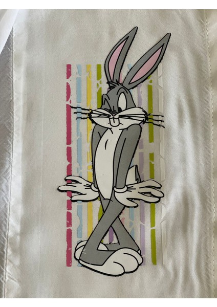 15X6 cm Ütü Ile Yapışan Bugs Bunney Aplike Arma Dikiş Hobi Baskı Transfer Baskı