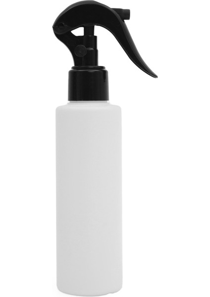 100 Adet - 250ML Plastik Beyaz Boş Şişe, Siyah Mini Triger Sprey Aparatlı