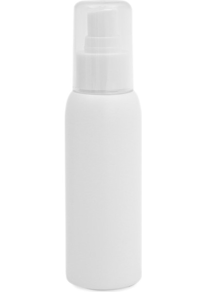 100 Adet - 100ML Plastik Beyaz Boş Şişe, Beyaz Losyon Serum Pompalı
