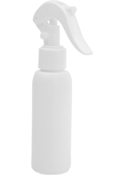 100 Adet - 100ML Plastik Beyaz Boş Şişe, Beyaz Mini Triger Sprey Aparatlı