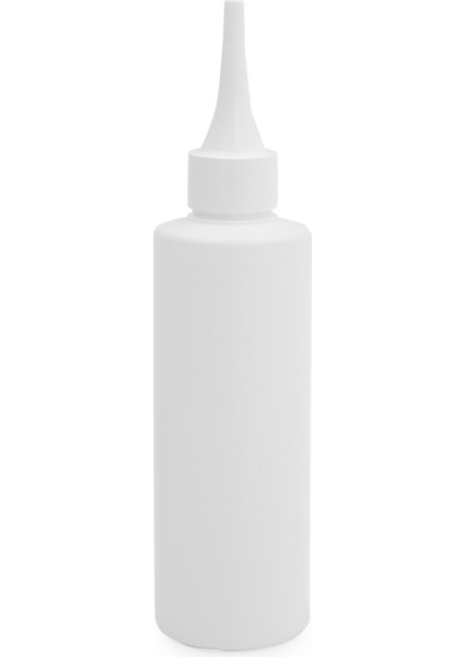 100 Adet - 250ML Plastik Beyaz Boş Şişe, Beyaz Sivri Damlatma Kapaklı
