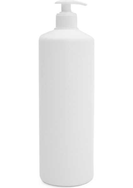 100 Adet - 1000ML Plastik Beyaz Boş Şişe, Beyaz Sıvı Sabun Pompalı